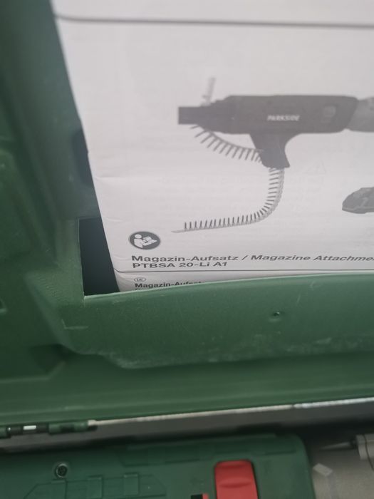 Bormasina filetanta pentru rigips Parkside cu acumulator 20v și încărc