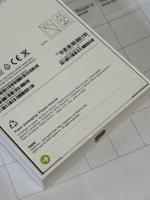 ЗАПЕЧАТАН 256GB iPhone 17 Air Гаранция от A1 до 2027 Black | Черен