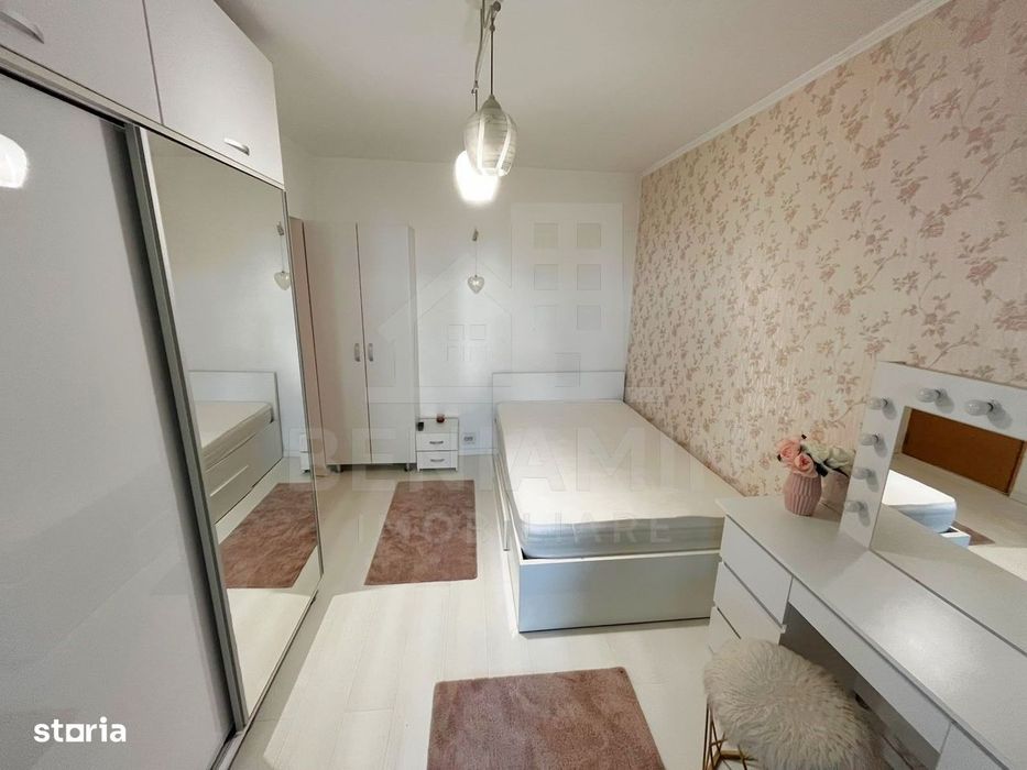 2Camere-Decomandat-Etaj 2-AC-Mobilat-Utilat-Modern-Zona Intim-Lapus — fotografia 3