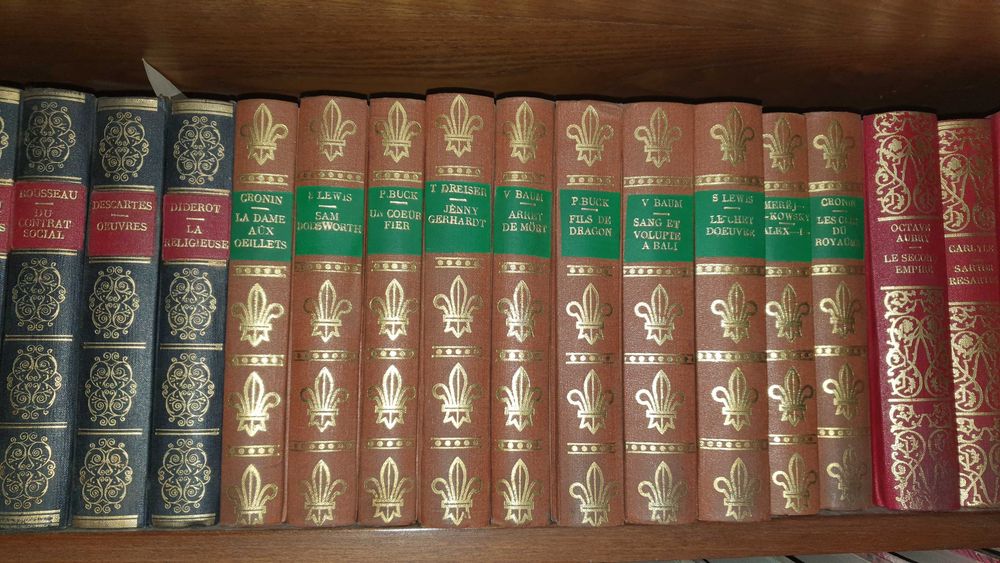 Literatura franceza 30 volume cu ornamente aurii