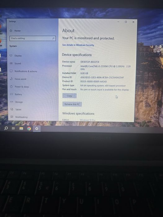 Laptop toshiba  satelite