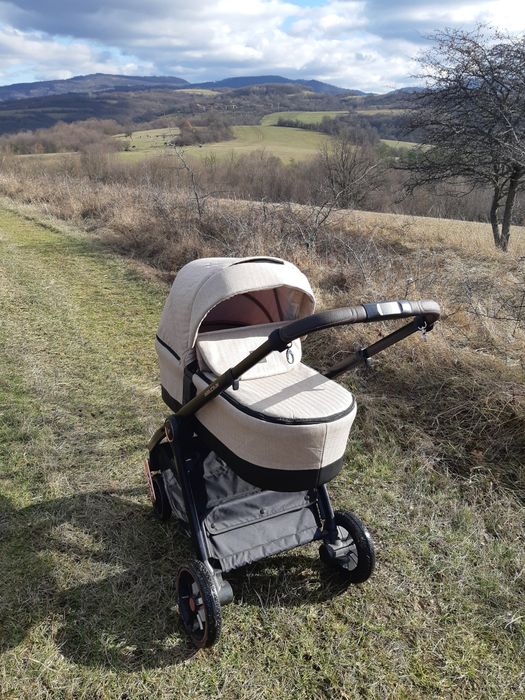 Комбинирана детска количка Cangaroo - Macan 2в1, бежова