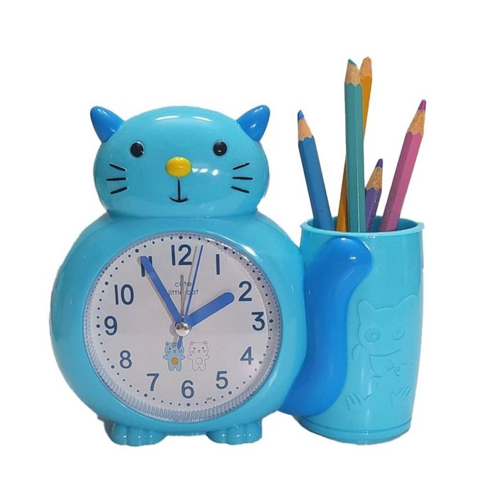 Настольные часы с будильником "Кот". с органайзером.