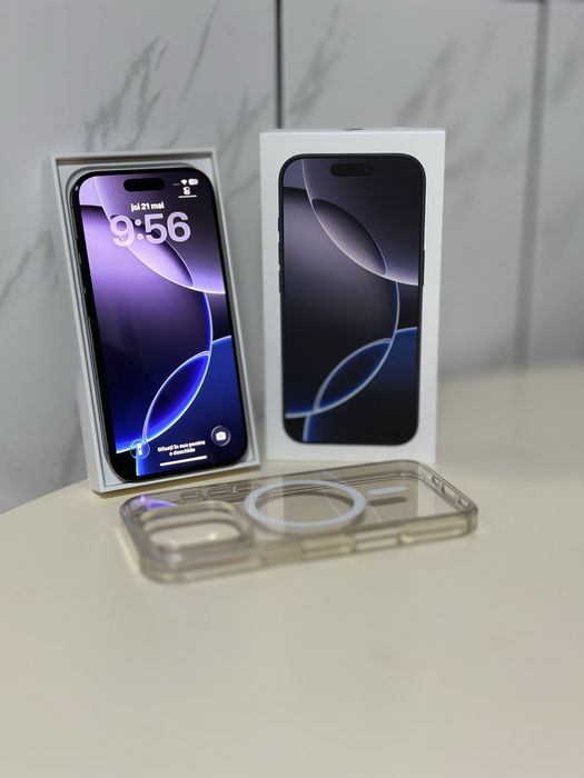 iPhone 16 Pro Ca  Nou Garantie Activa GB Siver Alb Albastru