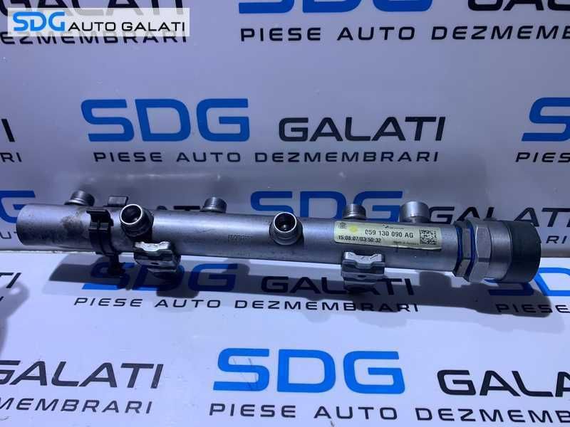 Rampa Presiune Injectoare cu Senzor Regulator Audi A6 C6 3.0 TDI V6 BNG BMK ASB 2005 - 2008 Cod 059130090AG 057130764F 0281002854 [M9817]