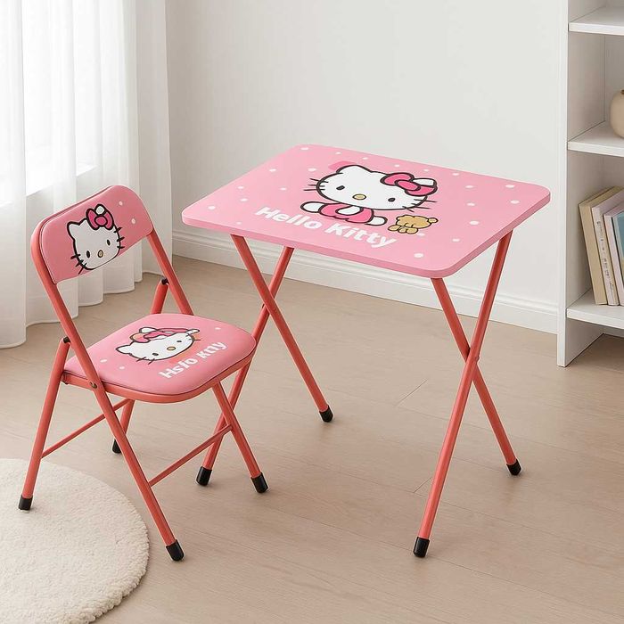 Детский парта Hello Kitty со стулом складной