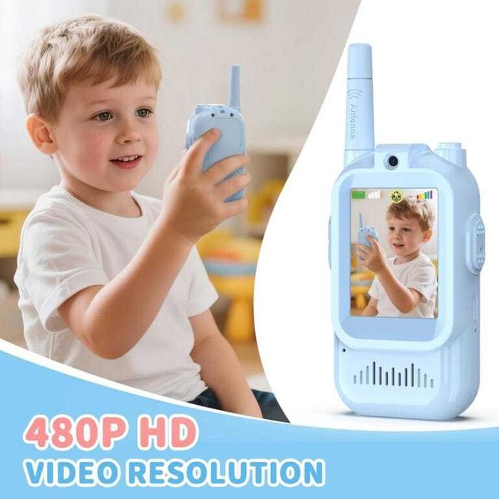 Walkie Talkie Video copii set 2 statii VALA Video M3, 11 canale