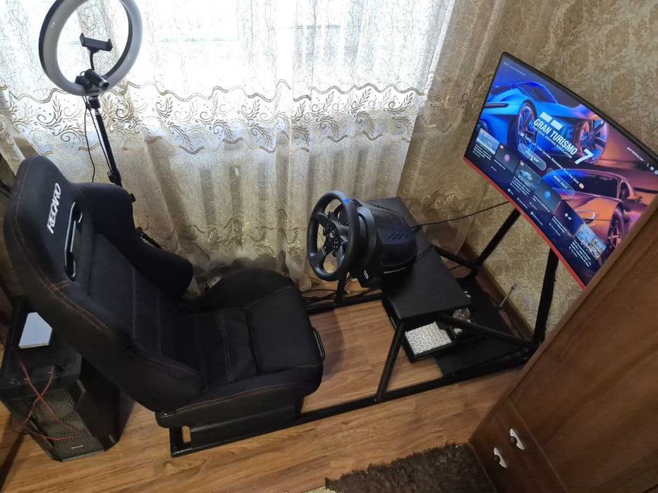 Игровой кокпит + руль Thrustmaster t300 и педали T-LCM