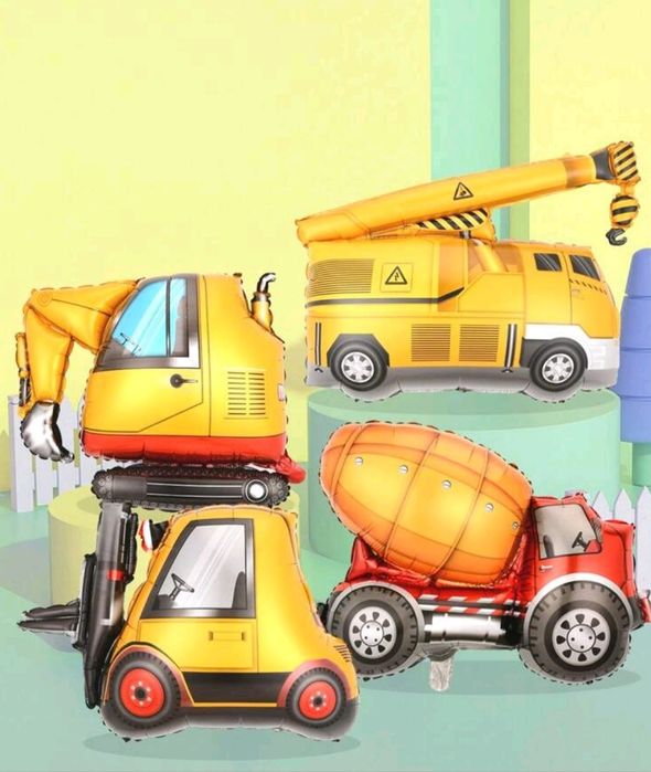 Парти сет украса  Hot wheels и строителни машини