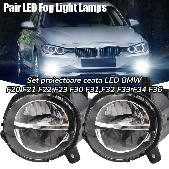 Proiectoare ceata BMW F20 F21 F22 F23 F30 F31 F32 F33 F34 F36 LED clar