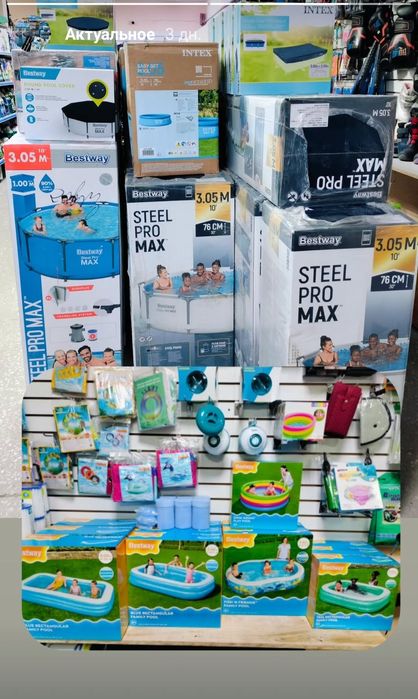 Каркасные/наливные/надувные/ тенты для бассейна