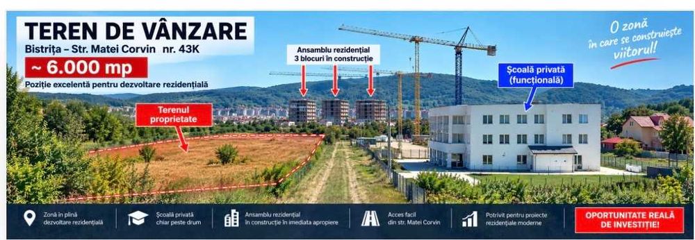 Teren SUBCETATE Bistrita 60 ari