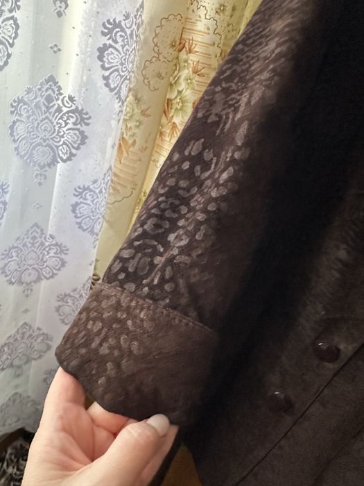 Пальто из экозамши . Размер 54.