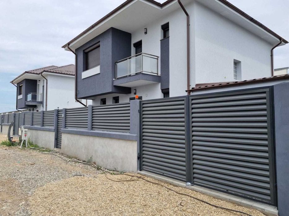 Construim garduri si porti din panouri stil jaluzele, sipca metalica, tabla cutata, BCA