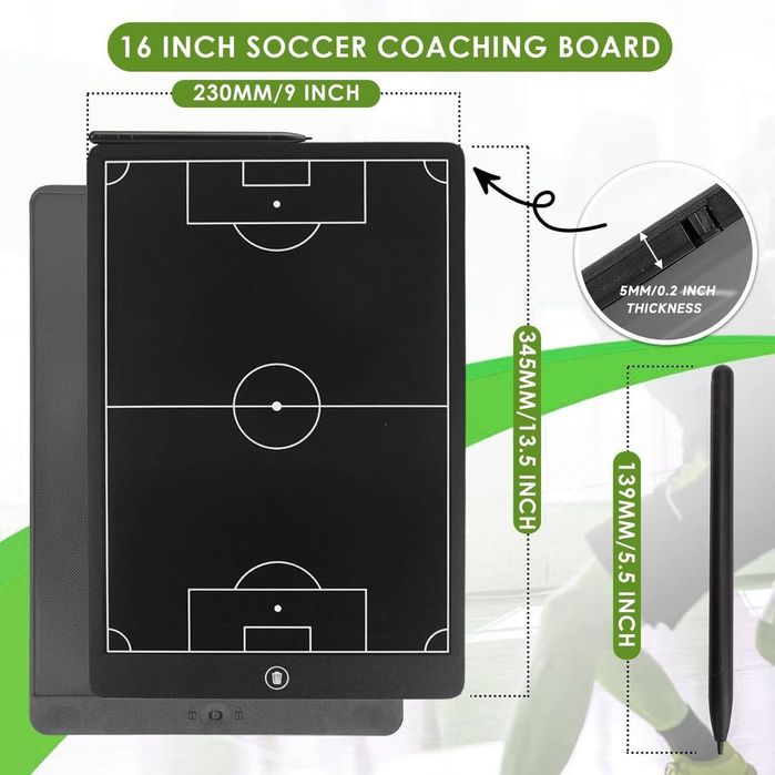 Tablă tactică magnetică pentru fotbal – 16 inch