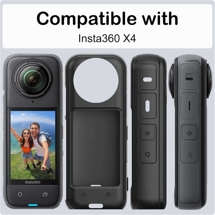 Husa silicon + protectie obiectiv + folie display Insta360 X4