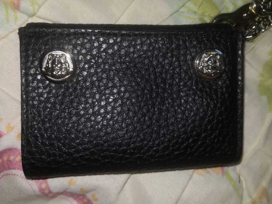 Portofel original Versace biker, cu lanț, nou