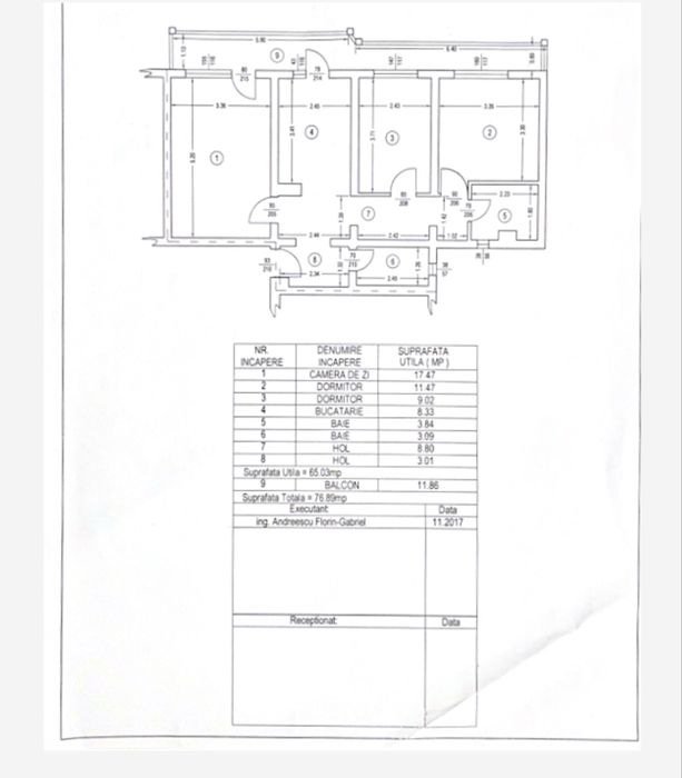 Vand apartament 3 camere