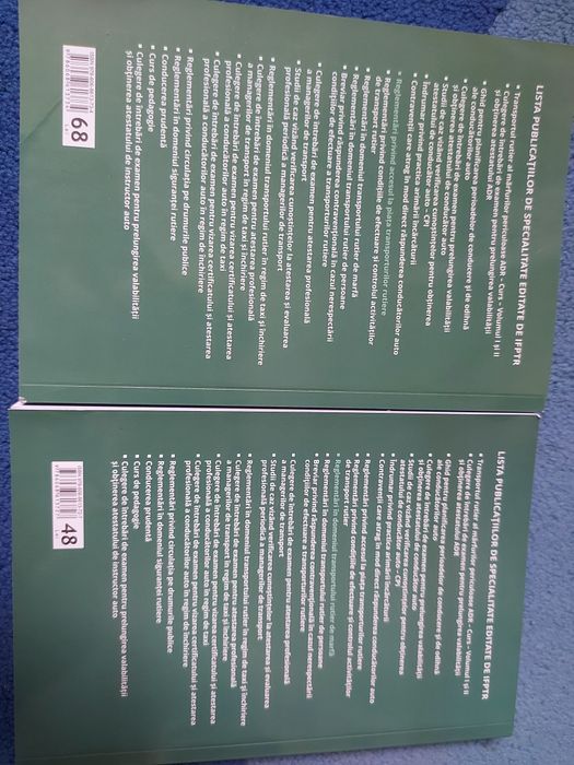 Vând cărți examen transport marfa și persoane