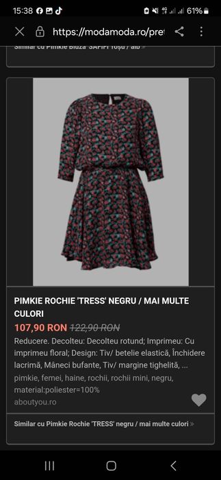 Rochiță mini înflorată din Pimkie