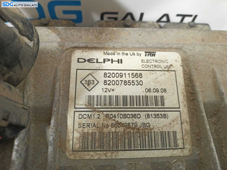 ECU Calculator Motor Delphi Renault 1.5 DCi 2004 - 2012 Cod 8200911568 8200785530 [L2194]