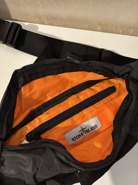 Stone island black reflective bag