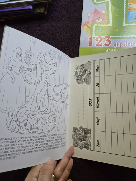 Carti "Coloram si citim" (litere si cifre) si colorat pe numere