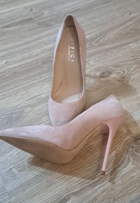 DUNE нови розови велурени обувки с ток