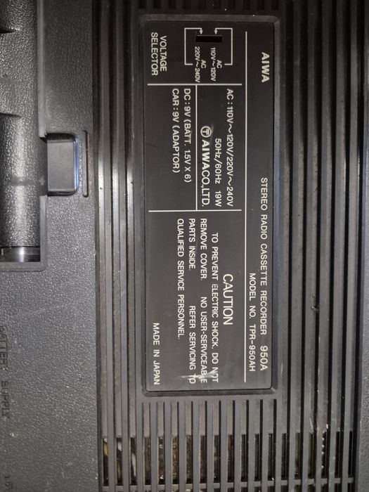 Radiocasetofon Aiwa TPR 950 AH
