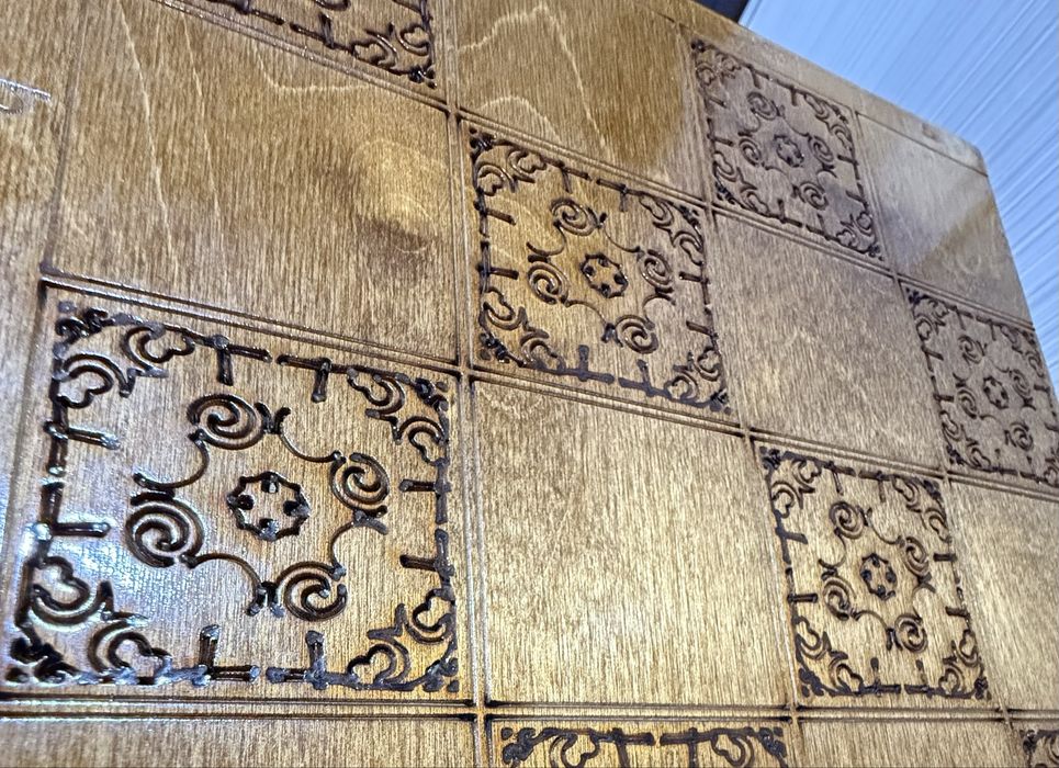 дървен комплект за шах и табла с ръчна изработка