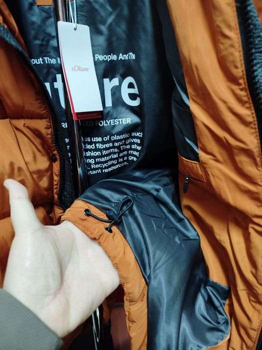 Оригинално зимно яке S. Oliver M ново мъжко с качулка