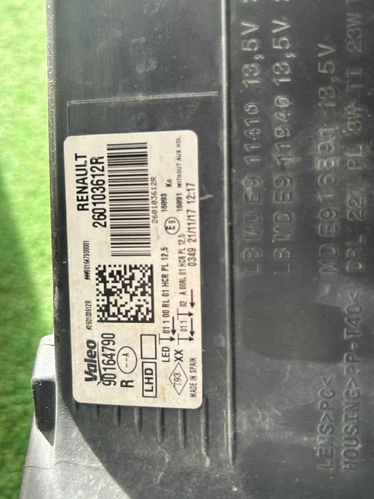 фар десен Renault Megane IV  led pure vision 2015-2019 г. #503S