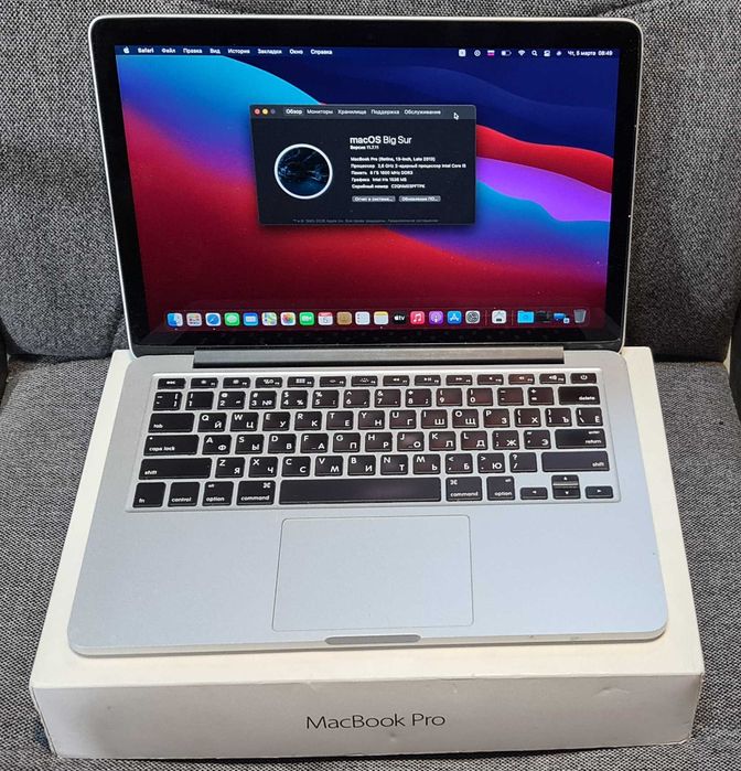 Macbook pro 13 (Retina, Late 2013)  SSD 512Gb