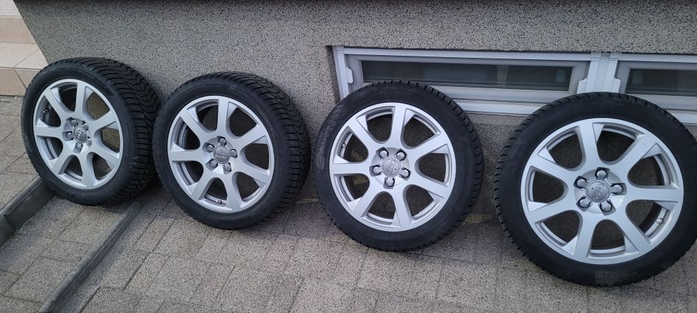 Roti originale Audi A4 B7 pe 17 cu anvelope f.bune