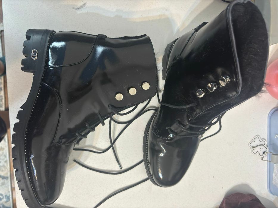 Dior 35/36 размер зимние ботинки утепленные