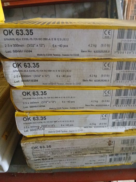 Electrozi Esab  OK 63.35. Inox  316