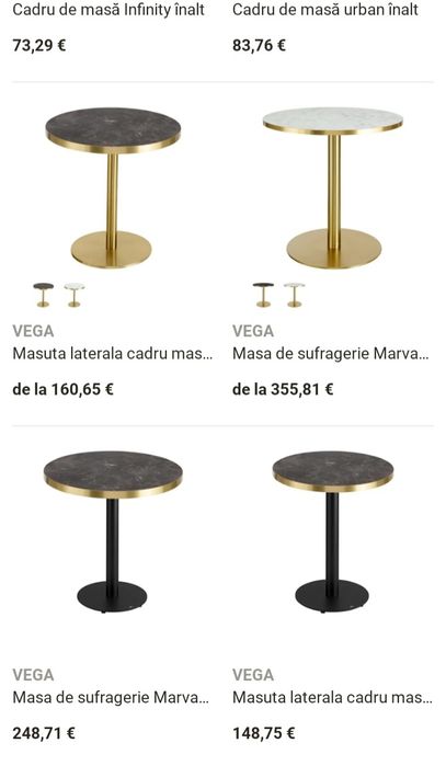 Picioare măsuță/ picioare metalice/ baza metalica