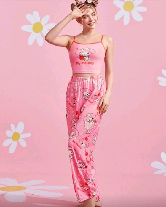 Pijama roz My Melody Sanrio pijama dama ft drăgălașa