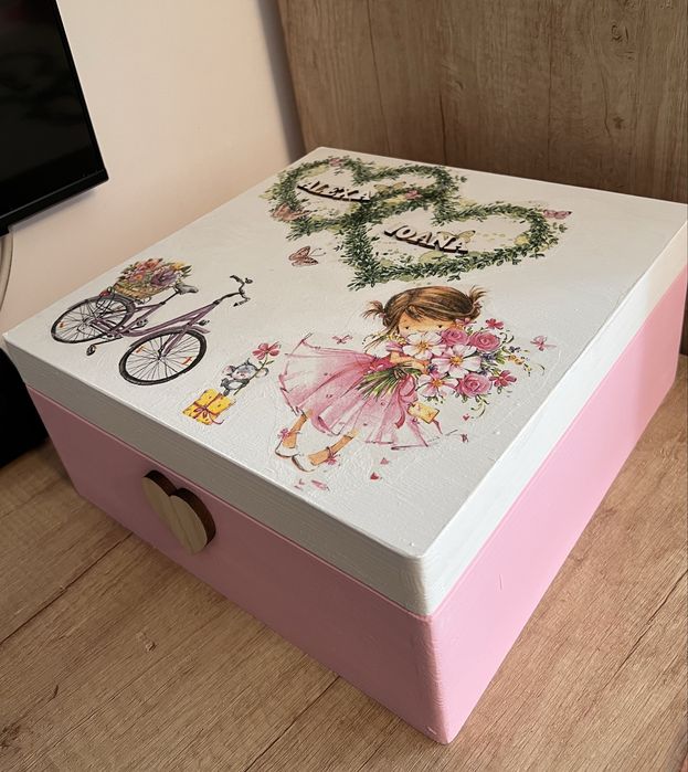 Cutie Trusou Botez Personalizat (din lemn)