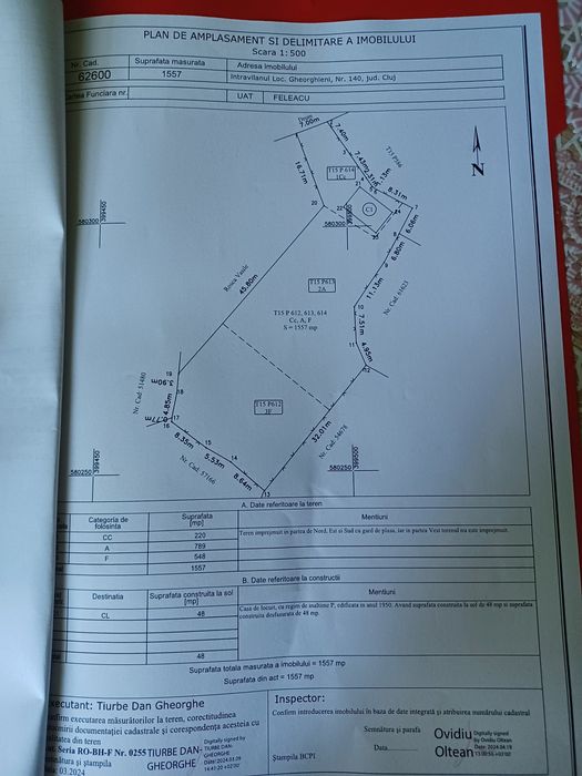 Vând teren intravilan sat Gheorgheni com Feleacu