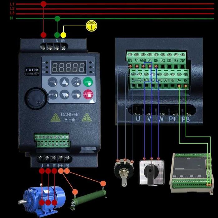 220V Преобразувател на задвижване с променлива честота