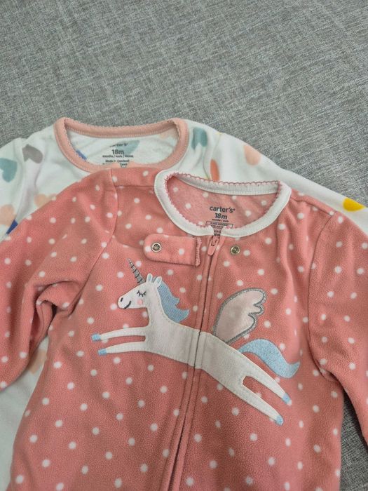 Детский флисовый комбинезон, человечек, слип на девочку Carter's