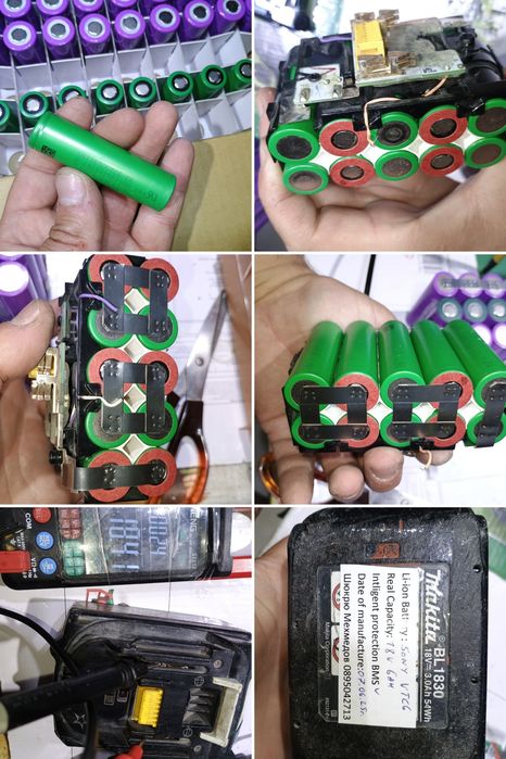 Ремонт, рециклиране и изработка на литиево йонни батерии