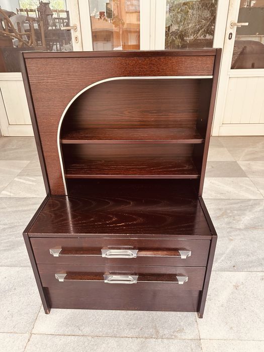 Ретро шкаф / нощно шкафче с рафтове и чекмеджета