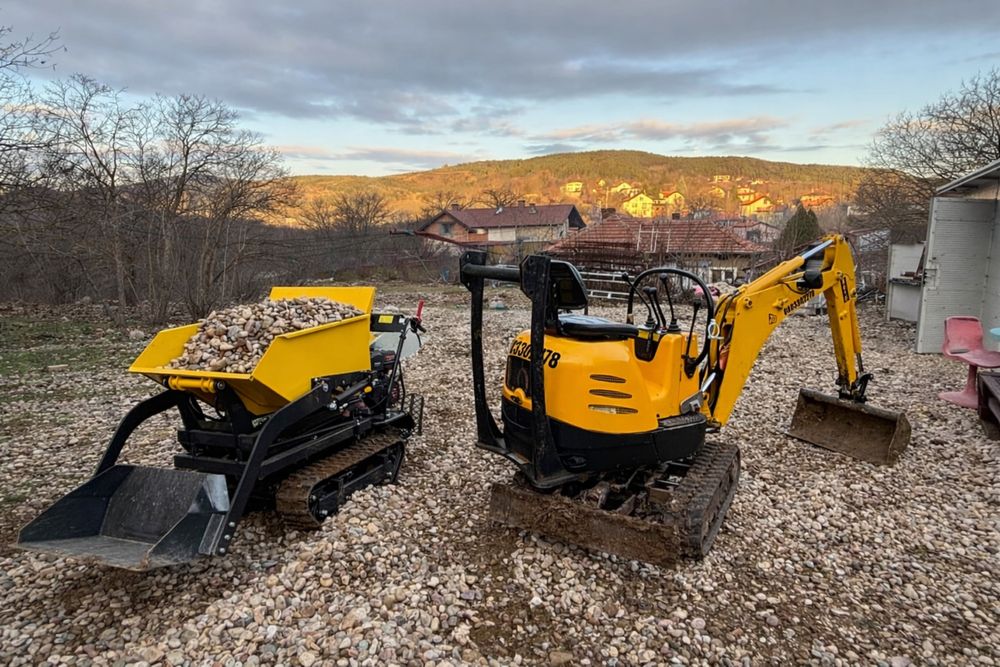 Мини багер + мини дъмпер | Изкопи | Канали | София