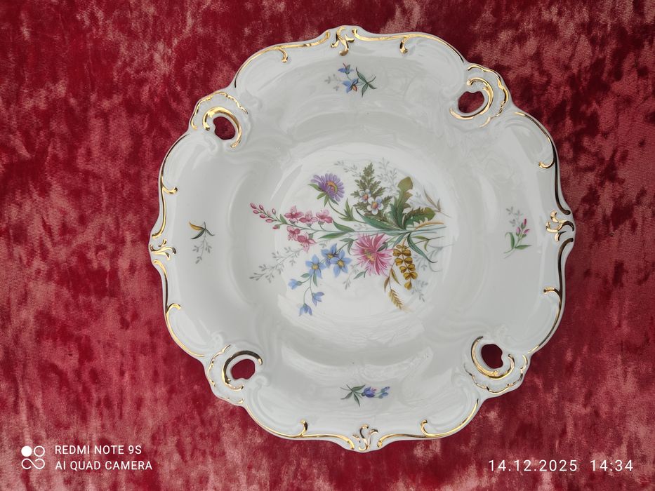 Фарфоровое блюдо Weimar, довоенная Германия