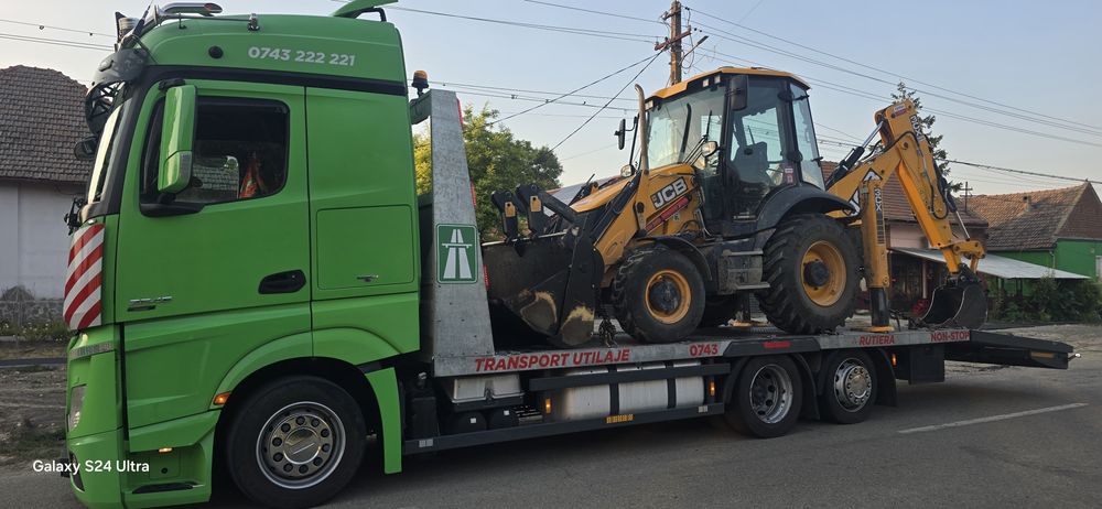Transport utilaje Timisoara,  Tractari auto Timișoara Autostrada A1, slep, platforma,