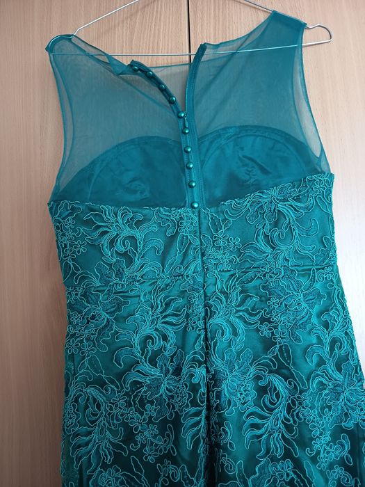 Rochie verde lunga eleganta
