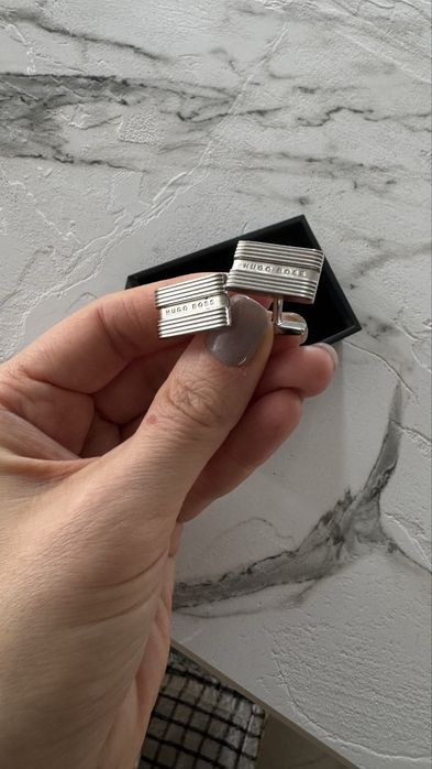 Копчета за ръкавели, сребърни, Hugo Boss