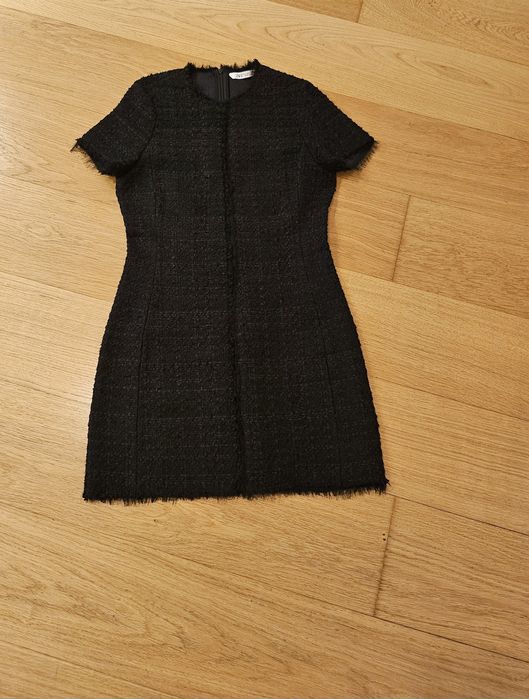 ZARA рокля туид и дантела S-38